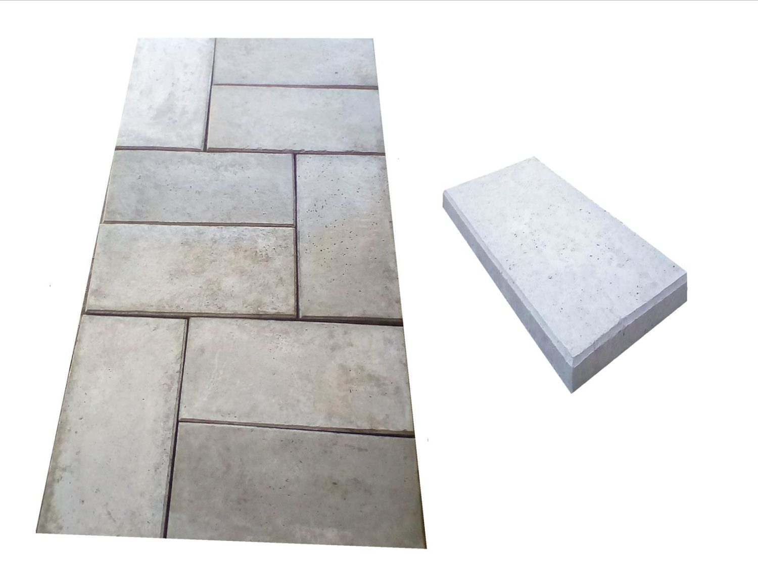 Pastelón Rectangular 30 x 60 x 4 cm Hormigón Pastelones Canales